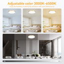 Luminária de teto led com 3 núcleos, painel mutável, sala de estar , quarto e cozinha.