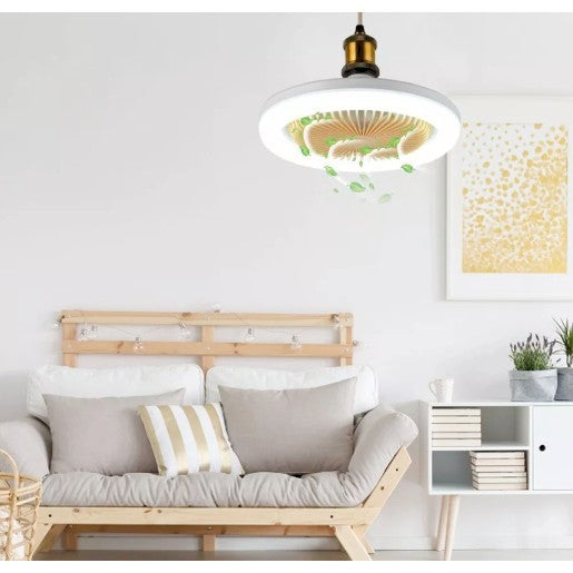 Ventilador De Teto Com Led Lâmpada Novo Com Controle Led 36W