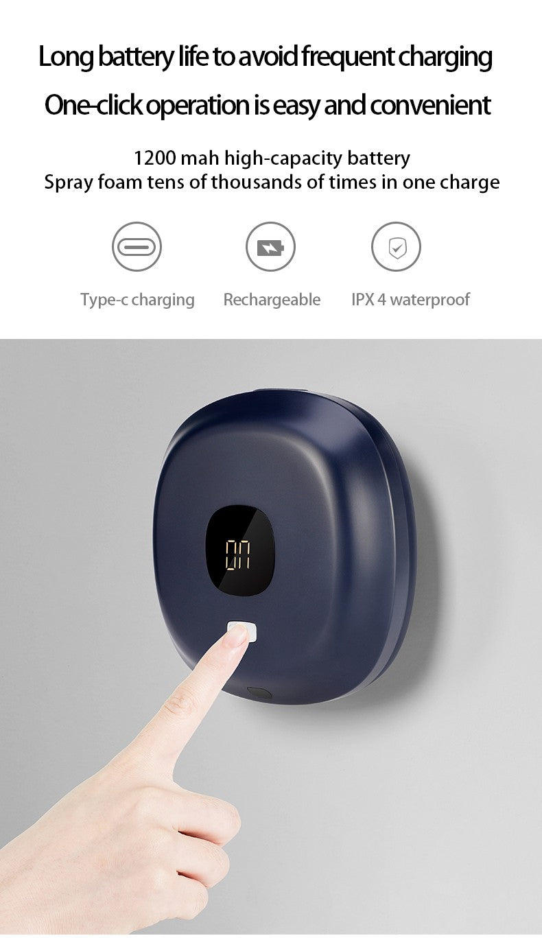 Dispensadores automáticos de sabão de espuma com carregamento USB, máquina de dispensar sabão.