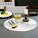 Conjunto 4 Peças Jogo Americano Cor Prata em Tecido Impermeavel Poliester.