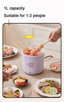 Mini panela de arroz multifuncional frigideira 1l macarrão panela ovo omelete f