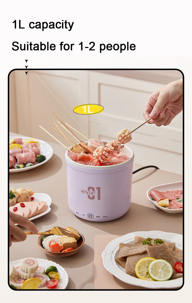 Mini panela de arroz multifuncional frigideira 1l macarrão panela ovo omelete f