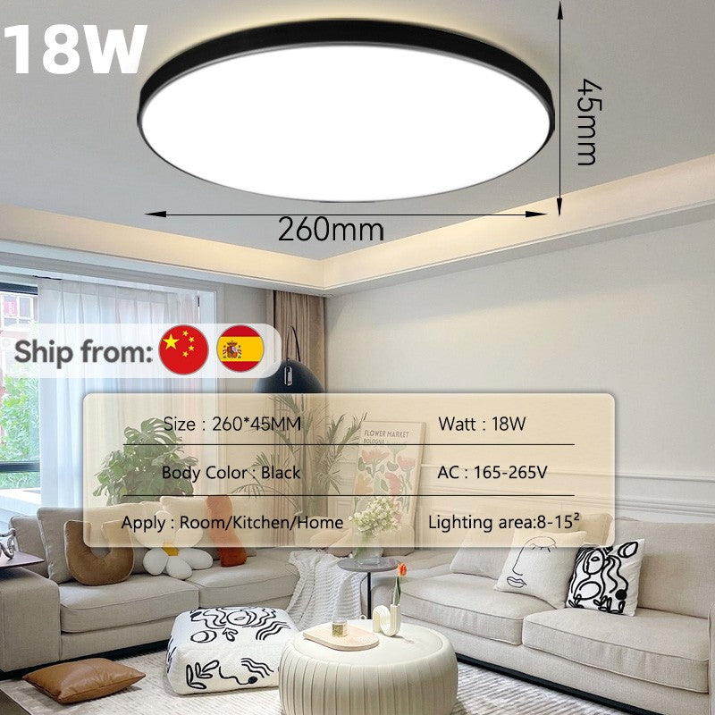 Luminária de teto led com 3 núcleos, painel mutável, sala de estar , quarto e cozinha.