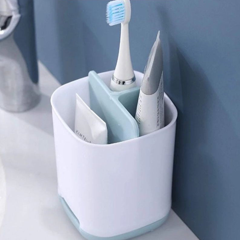 Caixa Organizadora Escova De Dentes Grade Makeup Resistente e Prática para Armazenamento de escovas.