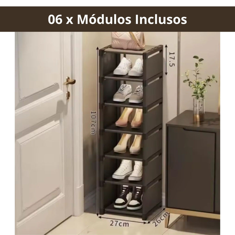 Sapateiro Desmontável Grande Espaço 5 Andares Organizadora Compacta de Tecido