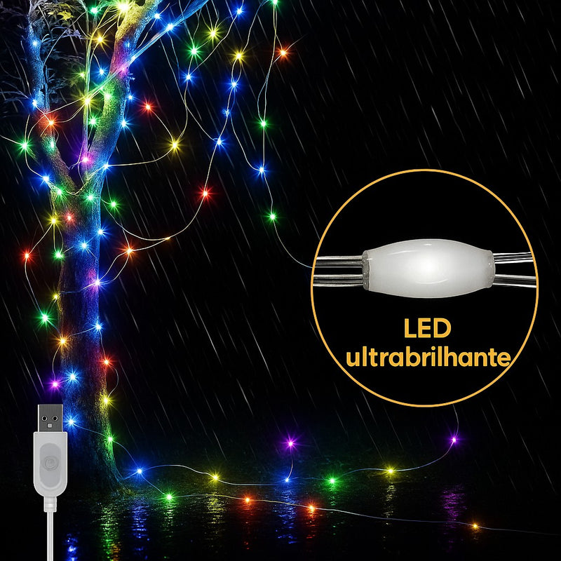 Fita Led Fada Led Smart Decoração Cordão Luz Rgb 10 Metros