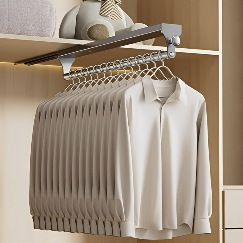 Cabide Retrátil Organizador De Roupas Calça E Camisa Tipo Gaveta Luxo 5245 Gra