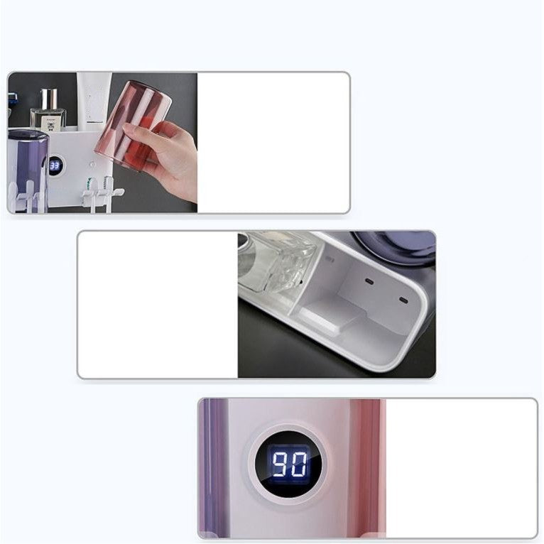 Yungchi esterilizador de escova de dentes sem fio doméstico suporte de escova de dentes.