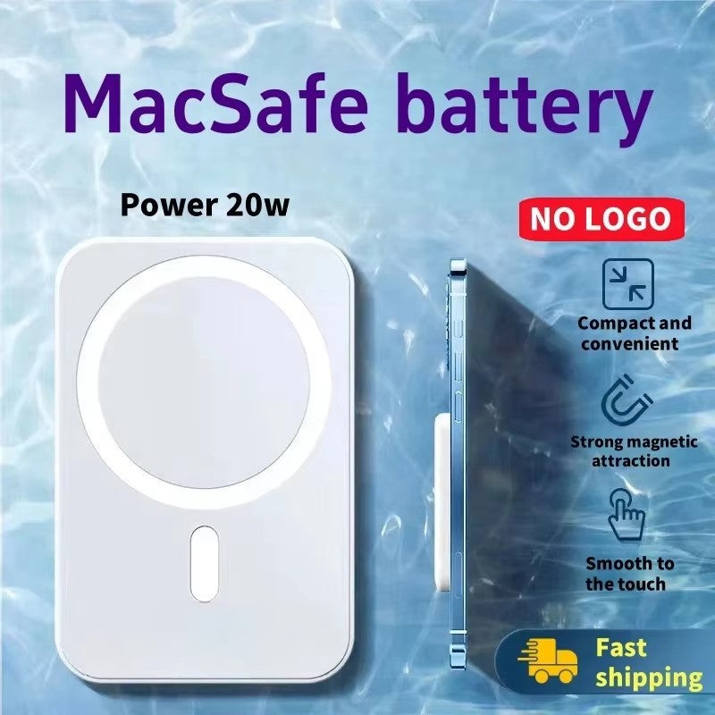 Carregador magnético banco de energia sem fio magnético pacote de bateria portatil.