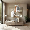 Cabideiro de Chão, Altura Ajustável, 4 Suportes, Roupas, Casaco, Chapéu, Organizador de roupas.