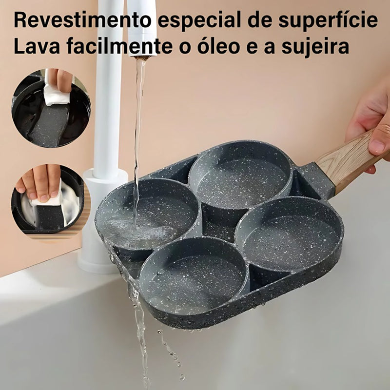 Frigideira Multifuncional 4 em 1 Antiaderente – Praticidade e Sabor em Cada Refeição
