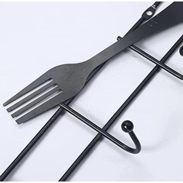 Gancho de Porta Multifuncional em Aço Inox para Pendurar Talheres Utensílios