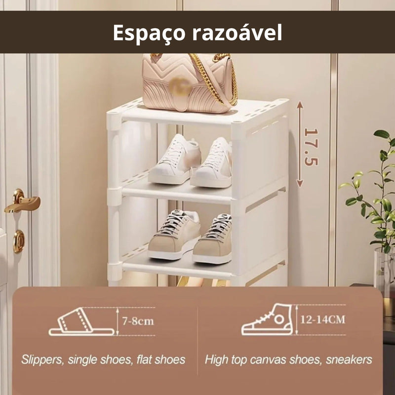 Sapateiro Desmontável Grande Espaço 5 Andares Organizadora Compacta de Tecido