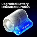 Ventilador portátil com clipe de cintura, velocidade recarregável, clipe legal