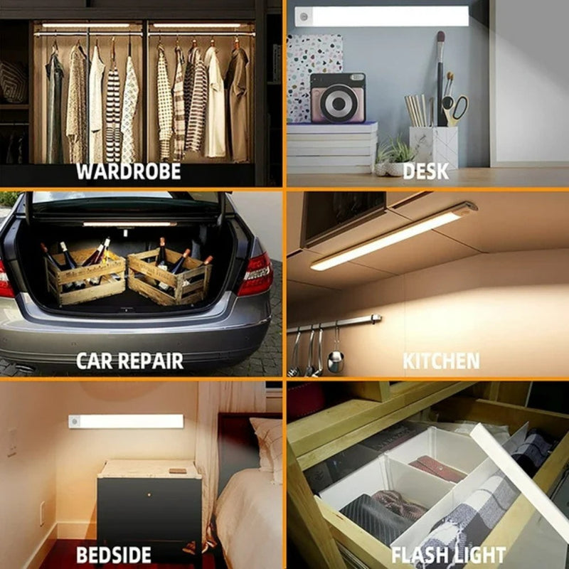 Luz Inteligente Automática com LED Recarregável Autoadesiva, Luz Inteligente Led.