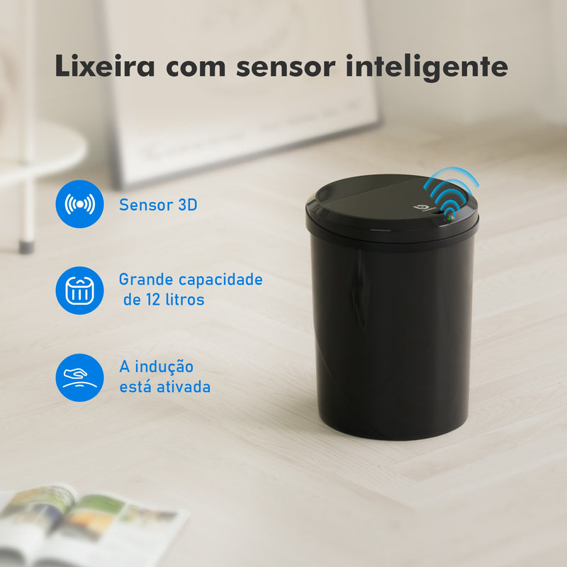 Lixeira Sensor Automático,Lixeira Banheiro,Lixeira Lnteligente,Lixeira Para Cozinha.