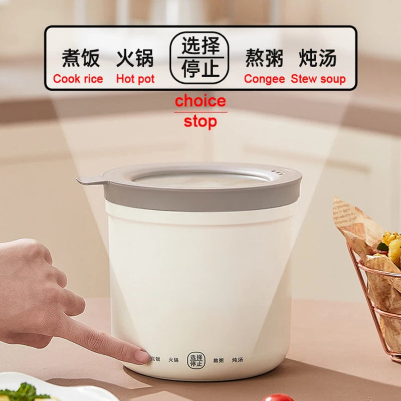 Mini panela de arroz multifuncional frigideira 1l macarrão panela ovo omelete f