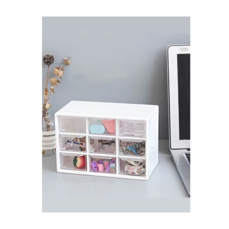 Gaveteiro Organizador Multiuso 9 Gavetas – Plástico Resistente, Escritório e quarto.
