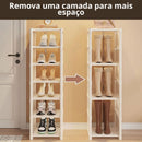 Sapateiro Desmontável Grande Espaço 5 Andares Organizadora Compacta de Tecido