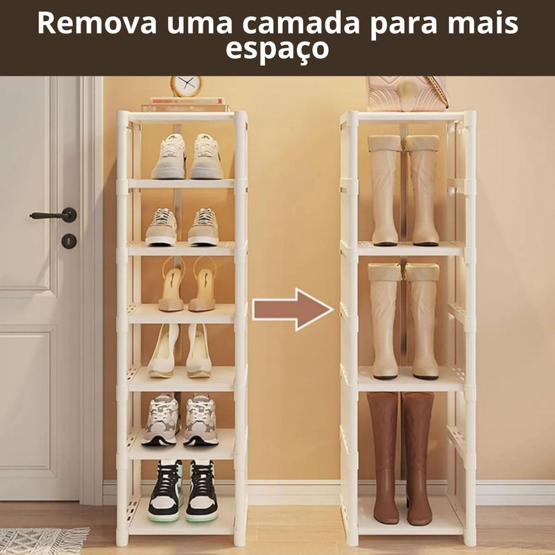 Sapateiro Desmontável Grande Espaço 5 Andares Organizadora Compacta de Tecido