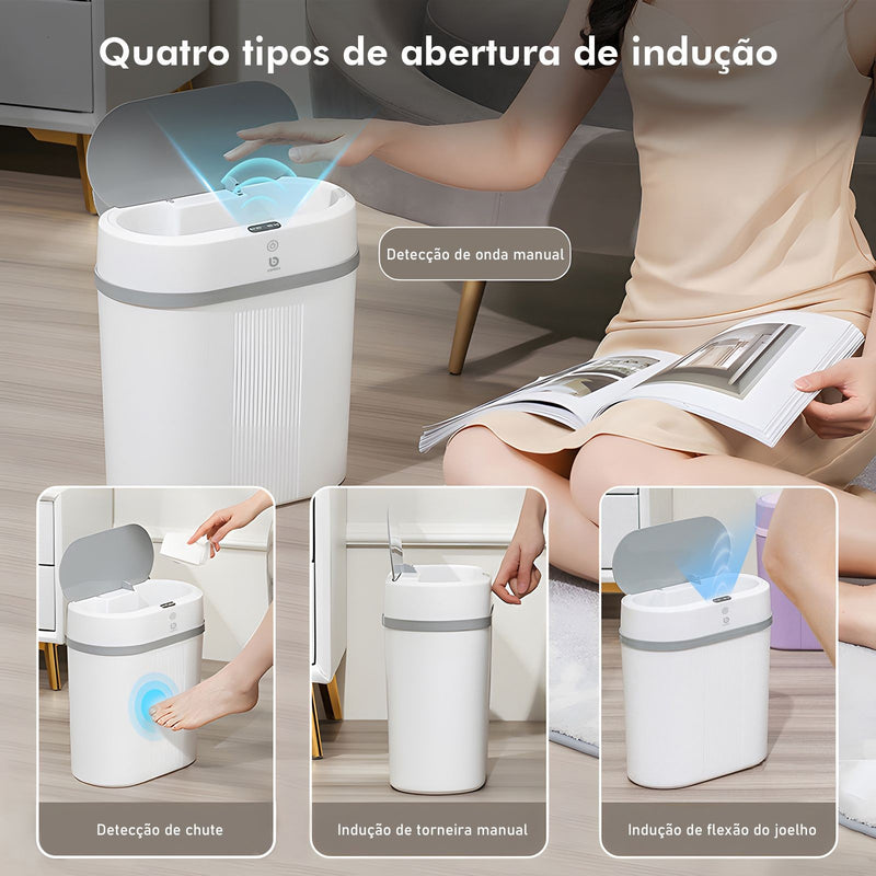 Lixeira Sensor Automático, Lixeira Banheiro, Lixeira Automática, Lixeira Para cozinha ou banheiro.