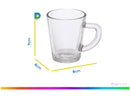 Jogo de Canecas de Café de Vidro 70ml Hauskraft