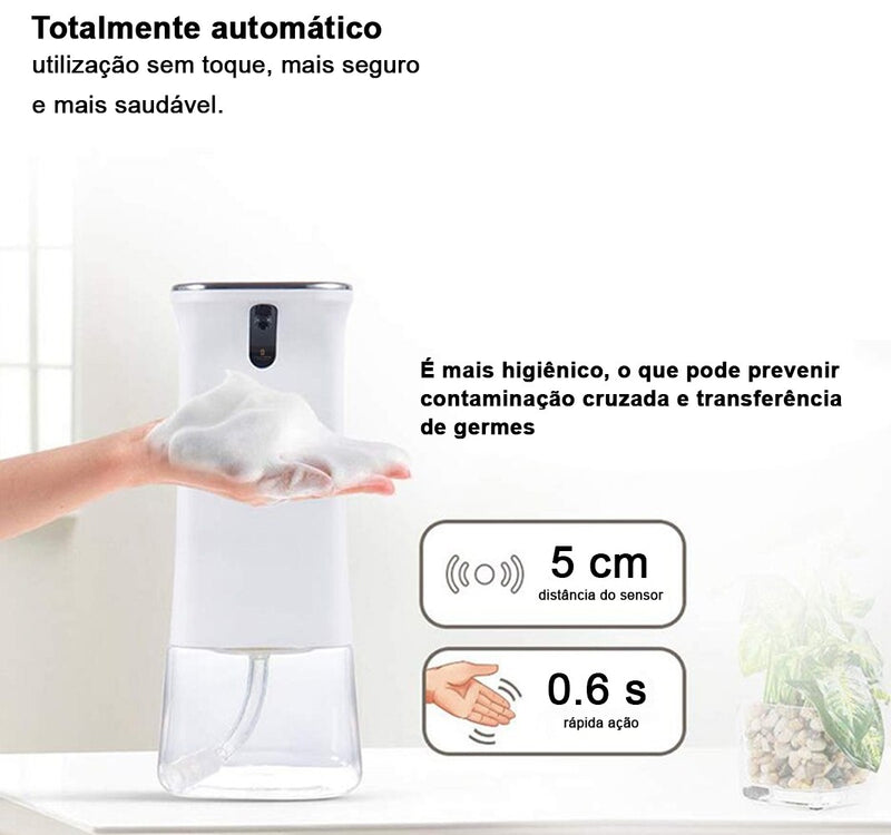 Porta sabonete líquido com sensor automático
