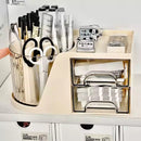 Organizador de Mesa Rotativo com Gaveta para Escritório e quarto