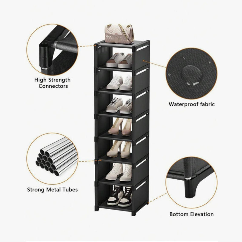 Sapateiro Desmontável Grande Espaço 5 Andares Organizadora Compacta de Tecido