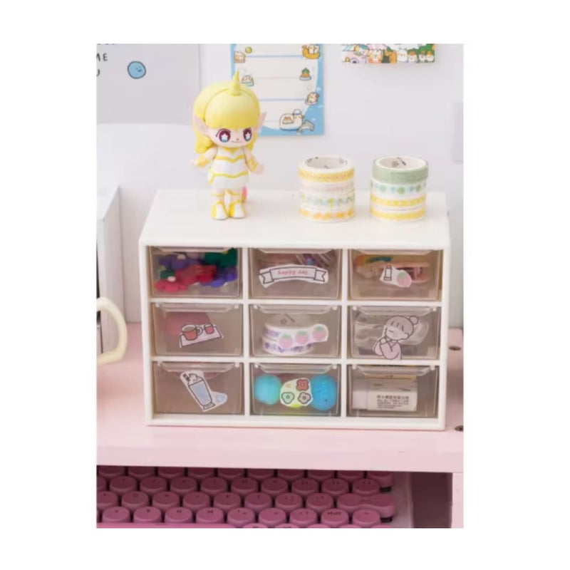 Gaveteiro Organizador Multiuso 9 Gavetas – Plástico Resistente, Escritório e quarto.