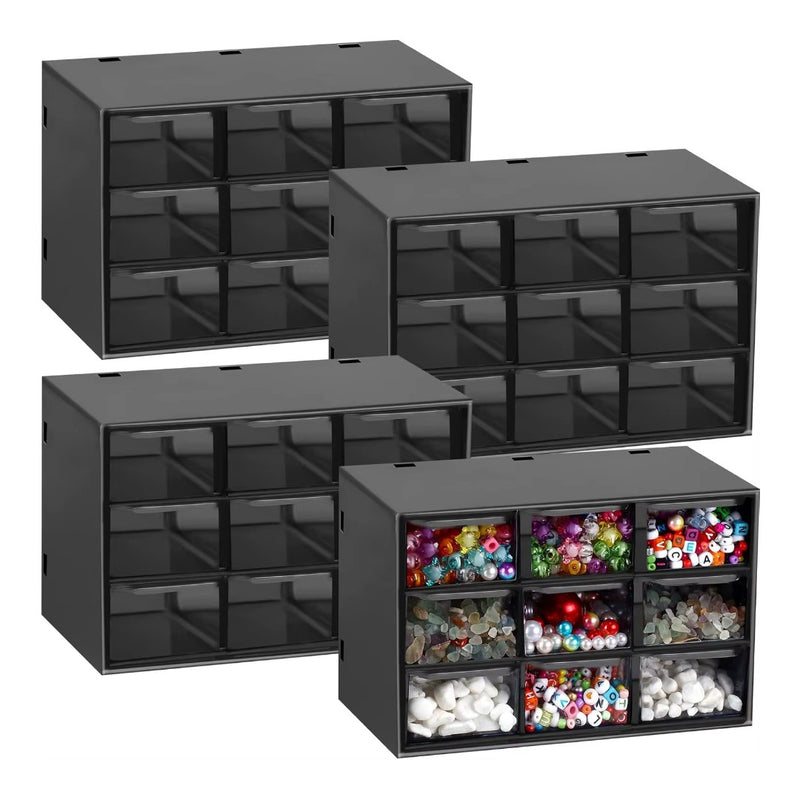 Gaveteiro Organizador Multiuso 9 Gavetas – Plástico Resistente, Escritório e quarto.