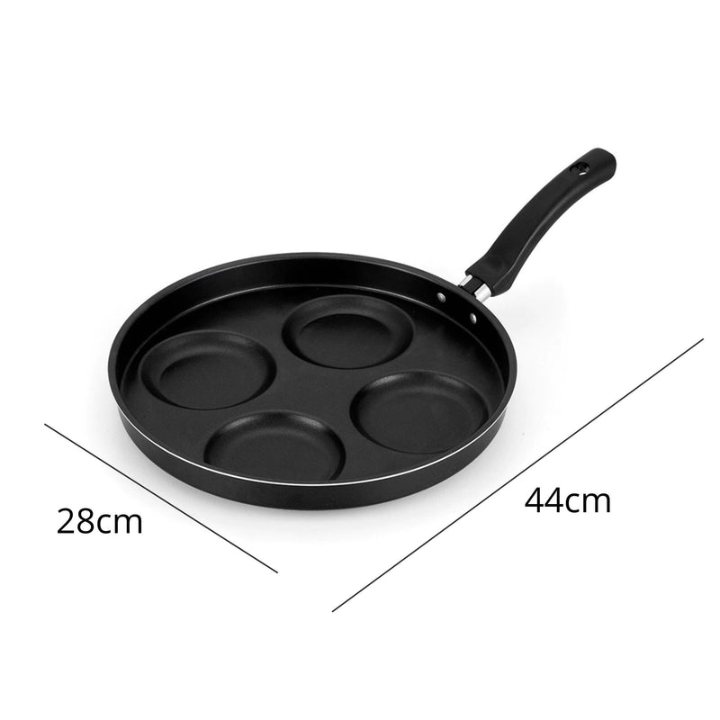 Frigideira Antiaderente 4 em 1 com Divisórias para Fritar Ovos Hamburguer Panqueca, etc.