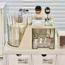 Organizador de Mesa Rotativo com Gaveta para Escritório e quarto