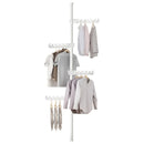 Cabideiro de Chão, Altura Ajustável, 4 Suportes, Roupas, Casaco, Chapéu, Organizador de roupas.