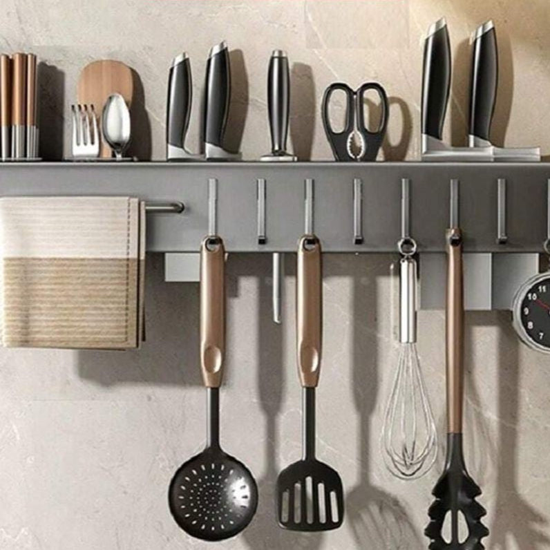 Organizador Parede Cozinha Prateleira Armazenamento Especiarias Rack Porta-utensilhos.