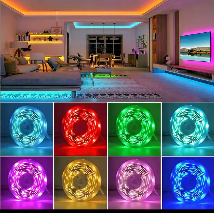 Fita LED RGB para Sala e Quarto – Várias Medidas + Controle Remoto