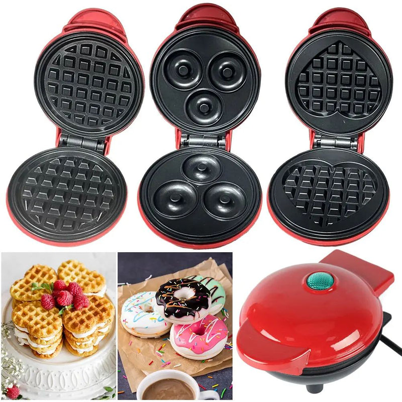 Mini Máquina de Café da Manhã OIMG — Waffle, Panqueca e Bolinhos Prontos em Minutos.
