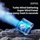 Ventilador portátil com clipe de cintura, velocidade recarregável, clipe legal