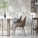 Papel de Parede Autoadesivo Vinílico Mármore Branco Dourado Marmorizado Pedra