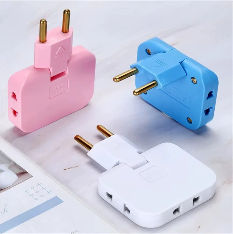 Multi-Plug Adaptador de saída sem fio Slim, soquete rotativo de 180 graus.