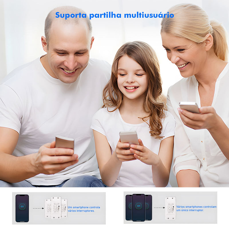 Interruptor Inteligente WiFi 16A TUYA - Controle por App, Voz e Temporizador.