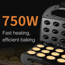 Mini Máquina Automática de Fazer Bolos, Waffles e Sanduíches — Praticidade e Sabor em Minutos!