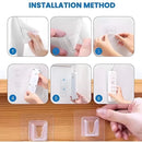 20 Peças Gancho Adesivo Dupla Face Transparente Sem pregos Furos Para banheiro, sala e cozinha.