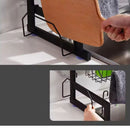 Escorredor de louça aço inox organizador suspenso modular suporte de pia e armário.