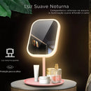 Espelho LED Dobrável – Iluminação e Aumento para Detalhes Para Maquiagem