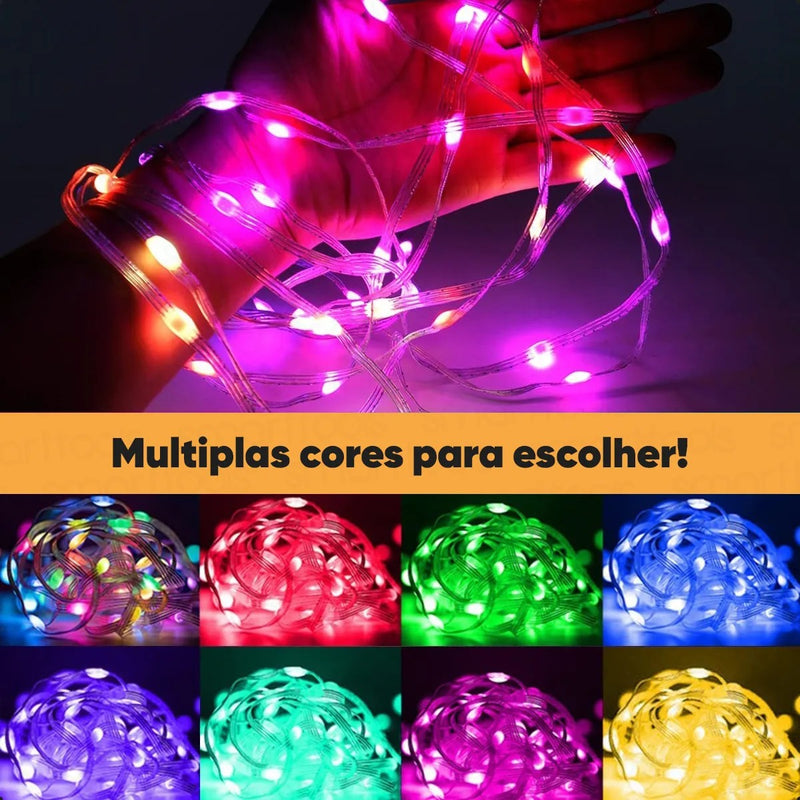Fita Led Fada Led Smart Decoração Cordão Luz Rgb 10 Metros