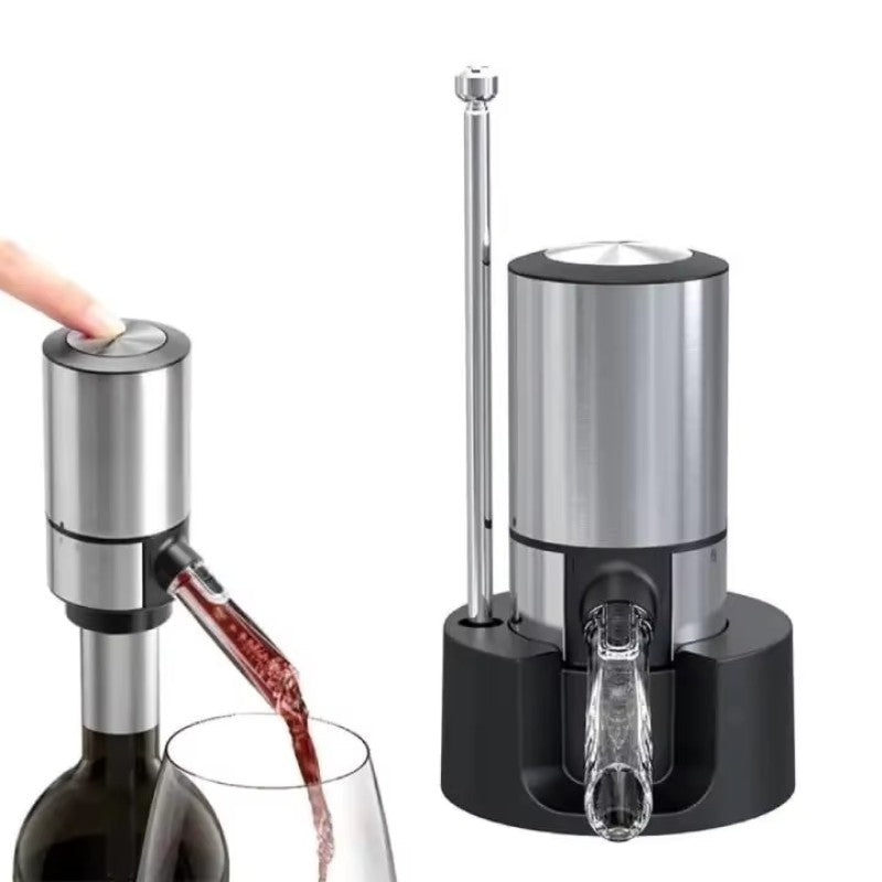 Aerador Dispensador Vinho Elétrico Decantador Portátil Automático Bico Dosado