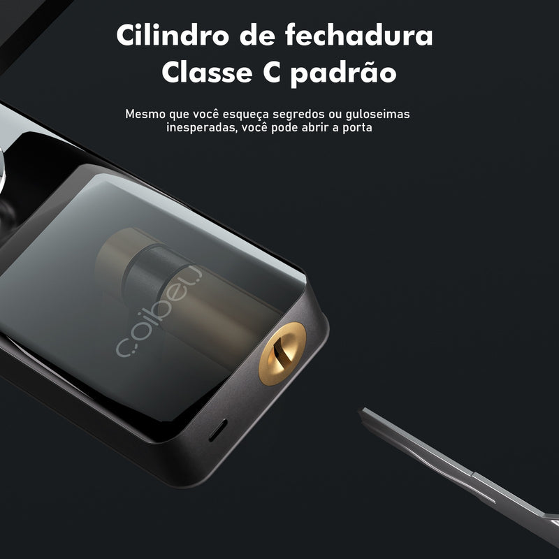 Fechadura Inteligente com Impressão Digital e Senha Compatível com Tuya.