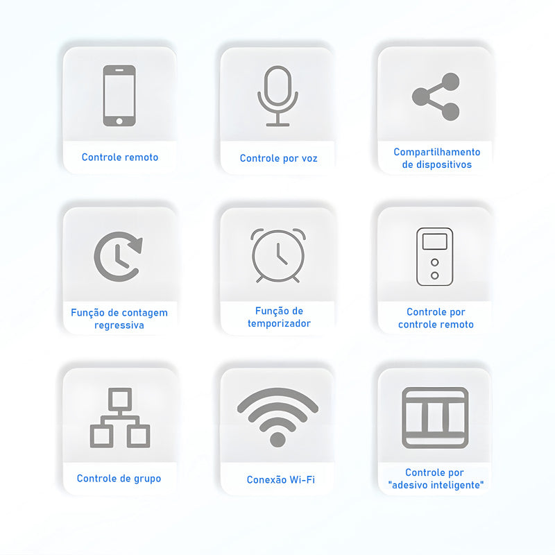Interruptor Inteligente WiFi 16A TUYA - Controle por App, Voz e Temporizador.