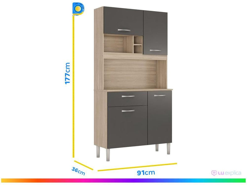 Cozinha Compacta Demobile Malta 4 Portas